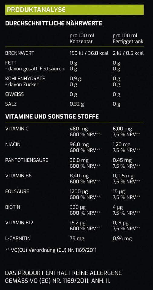 Fitness Getränkekonzentrat - Ananas - mit 7 Vitaminen ergibt 80 Liter