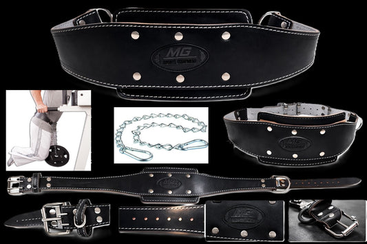 Dip Gürtel Leder - Schwarz - MG Sports® - G6