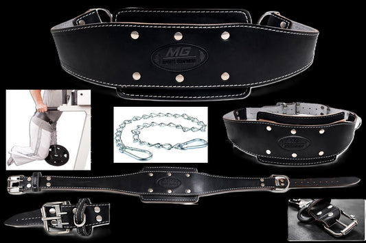 Dip Gürtel Leder - Schwarz - MG Sports® - G6