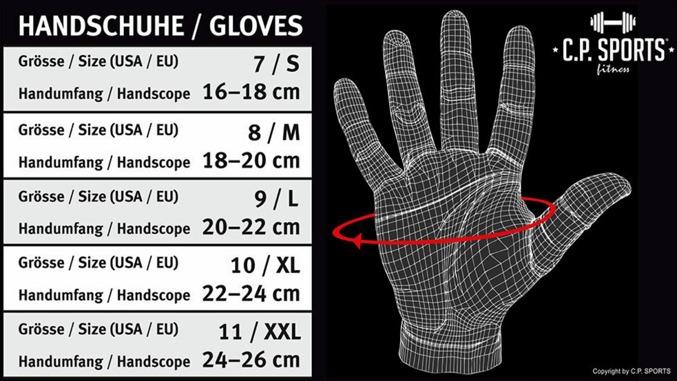 Fitness Handschuhe Leder mit Bandage - C.P. Sports F-5